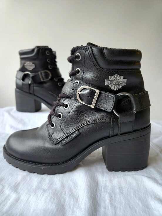 Harley-Davidson Shoes - Harley Davidson Howell Women's 5'' Waterproof Leather Moto Boots Black Size 7.5
